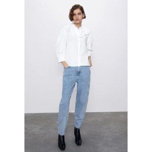 Zara High Rise Vintage Mom Fit Jeans